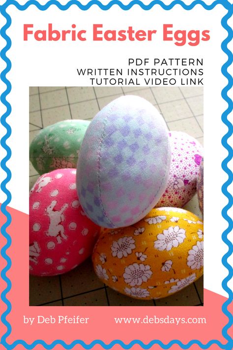 Fabric Easter Eggs, Easter Egg Fabric, Easter Fabric Crafts, Fabric Eggs, Easter Egg Template, Fabric Carrots, Plush Craft, Easter Sewing, Easter Egg Pattern