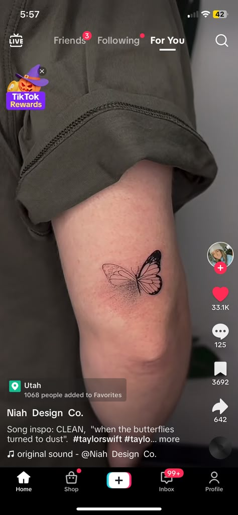 Taylor Swift Tattoo Ideas Clean, Butterfly Turned To Dust Tattoo, Butterfly Turning To Dust Tattoo, Butterflies Turned To Dust Tattoo, Taylor Swift Butterfly Tattoo, Taylor Swift Clean Tattoo, Clean Taylor Swift Tattoo, Dust Tattoo, Taylor Swift Tattoo Ideas