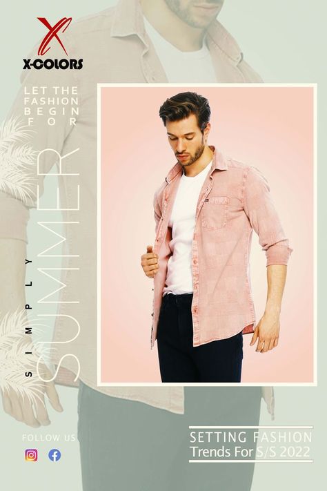 Men's S/S 2022 Fashion Banner Detailing New Stock Alert Poster, Clothing Creative Ads, Minimal Mens Fashion, Shark Banner, Summer Sale Poster, Boys Fashion Dress, Advertising Clothing, Flex Banner Design, Media Branding Design