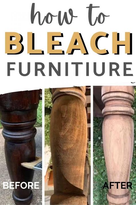 Bleach Furniture, Wood Bleach, Bleach Wood, Restauration Hardware, Farmhouse Thrift Store Makeovers, Bleached Wood, Furniture Fix, Dekor Diy, Furniture Flip