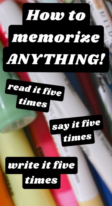 How To Memorize Something, How To Memorize Things Quickly, How To Memorize Lines Fast, Tips For Memorizing Lines, Best Way To Memorize Something, How To Memorize Lines For A Play, How To Memorize Things Fast, How To Memorize Anything, Ways To Memorize Things