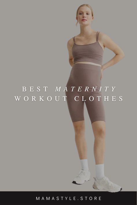 Image: H&M Maternity Gym Outfit, Maternity Workout Clothes, Cute Running Outfit, Yoga Style Outfits, Maternity Workout, Sports Bra Design, Maternity Activewear, Fit Mama, Pregnancy Looks