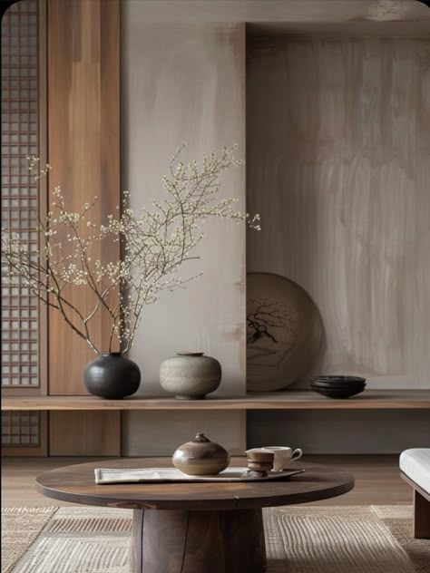 Japandi And Wabi Sabi, Wabisabi Living Rooms, Wabi Sabi Living Room Interior Design, Wabi Sabi Interior Living Rooms, Contemporary Wabi Sabi, Minimal Bedroom Design, Wabi Sabi Living Room, Wabi Sabi Home Decor, Wabi Sabi Interior Design