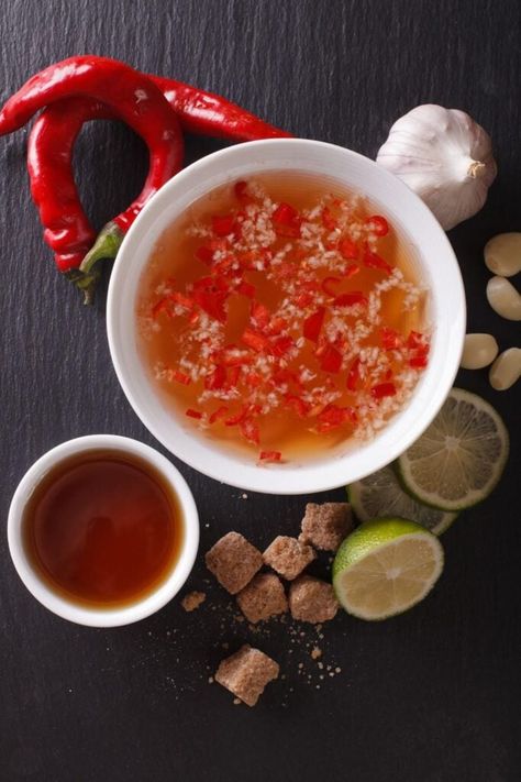 Vietnamese Fish Sauce Recipe (Nước Chấm) - The Kitchen Community Vietnamese Fish Sauce Recipe, Fish Sauce Recipe Vietnamese, Fish Sauce Recipe, Vietnamese Fish Sauce, Vietnamese Sauce, Vietnamese Fish, Recipes With Fish Sauce, Gluten Free Fish, How To Make Risotto