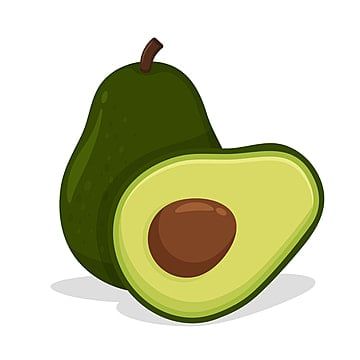 Avocado Vector Illustration, Salad Cartoon, Healthy Food Clipart, Avocado Icon, Avocado Vector, Avocado Drawing, Avocado Picture, Thanksgiving Fruit Salad, Avocado Clipart