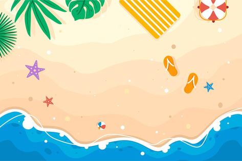 Summer theme banner on beautiful beach a... | Premium Vector #Freepik #vector #background #banner #flower #flyer Baby Boutique Display, Beach Graphics, Banner Flower, Sand Background, Black Friday Sale Banner, Underwater Theme, Summer Banner, Underwater Art, Purple Logo