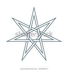 seven sided star - Google Search 7 Pointed Star, Fairy Star, Tattoos Ideas, Sacred Geometry, Peace Symbol, 3d Objects, Adobe Stock, Comic Art, Geometry