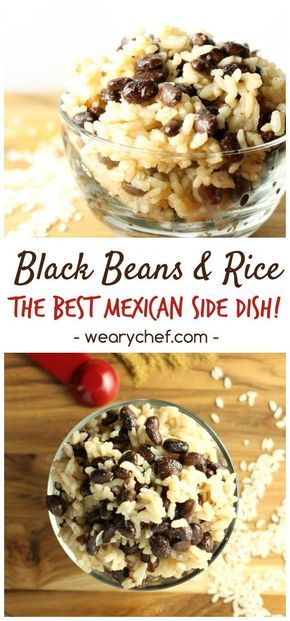 Easy Black Beans, Black Beans And Rice Recipe, Mexican Side, Mexican Side Dishes, Black Beans And Rice, Black Bean Recipes, Rice Side Dishes, Rice And Beans, Beans And Rice