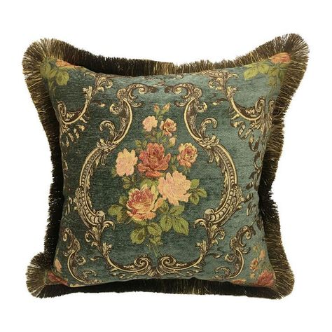 Fancy Pillows, Cheap Cushion Covers, Square Sofa, Rose Dark, Floral Cushion Covers, Living Vintage, Casa Vintage, Vintage Cushions, French Rose