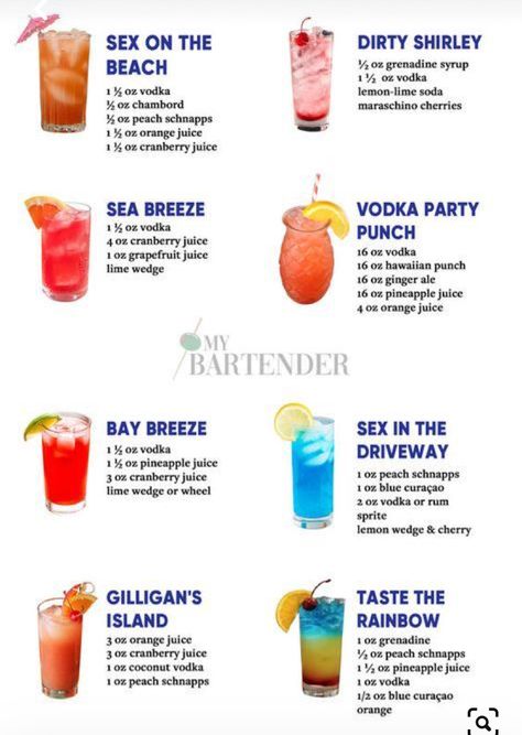 Fruity Bar Drinks, Fruity Vodka Drinks, Alcoholic Fruit Punch, Mango Vodka, Coconut Vodka, Drinks To Make, Peach Vodka, Strawberry Vodka, Summer Drinks Alcohol