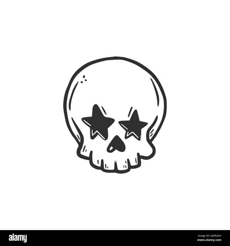 Noah Tattoo Ideas, Simple Skull Drawing, Eyes Doodle, Easy Skull Drawings, Small Skull Tattoo, Drawn Skull, Skull Drawings, Skull Icon, Cartoon Skull