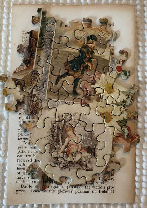 Vintage Puzzle Pieces Victorian Images Junk Journals | Etsy Vintage Film Strip, Caste Heaven, Vintage Puzzle, Victorian Images, Long Art, Different Personalities, Hilarious Pictures, Design Fails, Collage Artwork