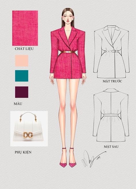 Fashion Design Sketches Tutorial, Flat Fashion Illustration, Dress Flat Sketch, Flat Sketches Fashion, Fashion Flat Sketch, Fashion Illustration Portfolio, Fashion Illustration Poses, Fashion Illustration Tutorial, Fashion Illustration Collage