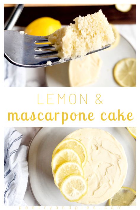 Mascarpone Lemon Cake, Mascapone Cakes, Lemon Marscapone Cake, Lemon Mascarpone Cake, Marscapone Dessert, Lemon Marscapone, Finger Dessert, Lemon Mascarpone, Mascarpone Cake