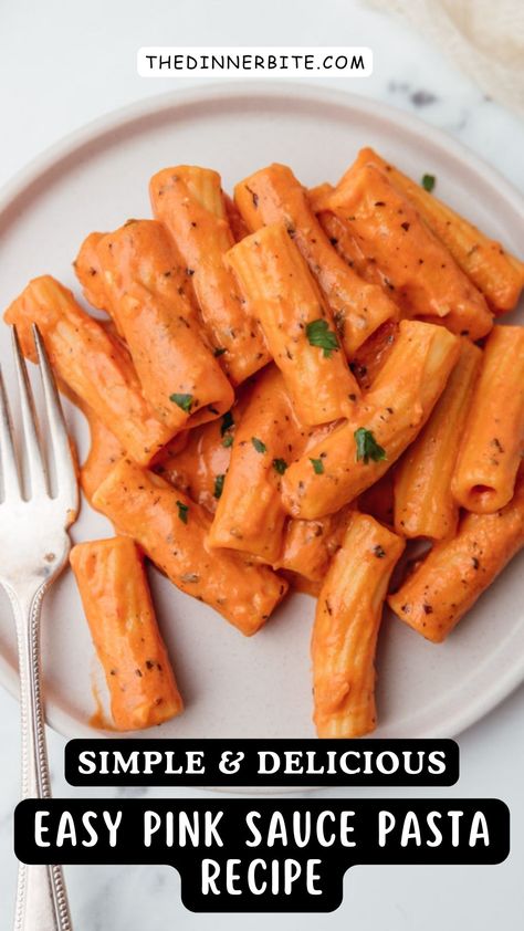 Ditch the usual tomato sauce and embrace a burst of flavor with this Easy Pink Sauce Pasta Recipe from The Dinner Bite! 💖🍝 Packed with creamy, rich, and tangy goodness, this sauce is bound to become your new favorite! Don't forget to tag us in your Pink Sauce Pasta masterpiece creations! Carrabbas Suga Rosa Sauce, Creamy Easy Pasta, Sweet Pasta Sauce Recipes, Pink Cream Sauce Pasta, Easy Pasta Recipes With Tomato Sauce, Easy Blush Sauce Recipe, Easy Pink Pasta Sauce Recipes, Blended Pasta Sauce, How To Make Pink Sauce For Pasta