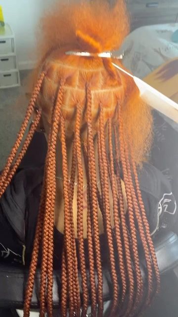 Dyed Hair Colors, Braiding Hairstyle, Weave Hair Color, Curly Braided Hairstyles, Ginger Head, Colored Hairstyles, Box Braid Hair, Wigs Braids, Hair For School