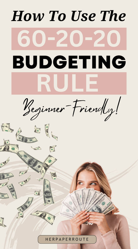 Budgeting is a helpful tool when you want to get your finances under control and save money. But when you start finding out more about them, you might discover that there are many different methods, making it challenging to decide which one to try. It’s best to start with a few simple practices that allow you to start saving and spending appropriately right away. The 60-20-20 budgeting rule is the perfect budget to start with, and you can modify it in some ways to fit your lifestyle better. Budgeting Finances Saving Money, 60/20/20 Budget, How To Budget, Financing Tips, Budget Binder Free, Biweekly Budget, Money System, Budget Monthly, Setting Up A Budget