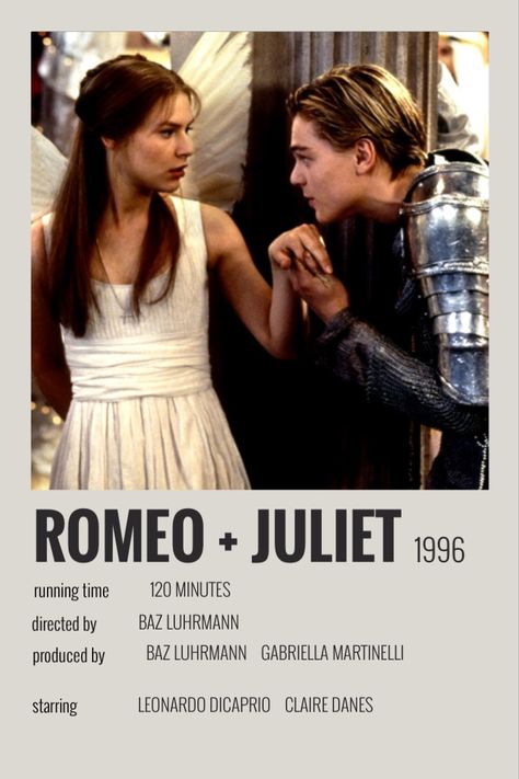 Romeo And Juliet Poster, Juliet Movie, Indie Movie Posters, جوني ديب, Movies To Watch Teenagers, Film Vintage, Iconic Movie Posters, Movie Card, Girly Movies