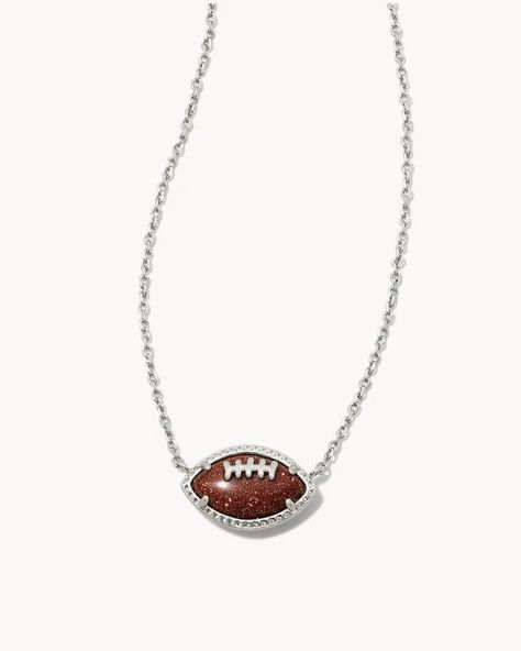 Cheerleader, Baseball or Football lover??? Kendra Scott has the perfect necklace. Purchase for yourself or as a gift!! Available in store and online!! Harlow Necklace, Football Necklace, Kendra Scott Silver, Short Pendant Necklace, Jewelry Kendra Scott, Arrowhead Necklace, Football Lover, Kendra Scott Necklace, Gold Statement Necklace