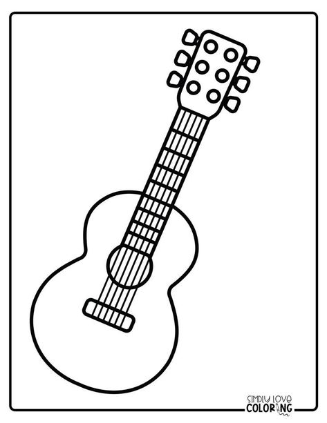 Music Coloring Pages, Guitar Kids, Kids Coloring Pages, Music Worksheets, Bird Coloring Pages, Music Coloring, Fun Printables, Art Activities For Kids, Beautiful Music