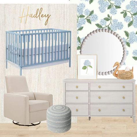 Shop 60.75 sq. ft. Hydrangea Wallpaper and other curated products on LTK, the easiest way to shop everything from your favorite creators. Gray Crib White Dresser Nursery, Hydrangea Themed Nursery, Light Blue Floral Nursery, Hydrangea Nursery Decor, Hydrangea Baby Nursery, Baby Girl Nursery Pink And Blue, Blue Flower Nursery, Hydrangea Nursery Girl, Blue Floral Nursery Girl