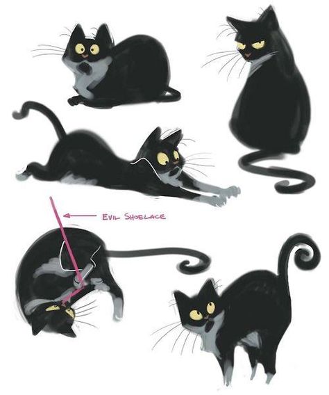 Söt Katt, Cat Drawings, Animal Character, Drawing Faces, Cat Character, Cats In Art, Cats Illustration, Character Design References, Cat Illustration