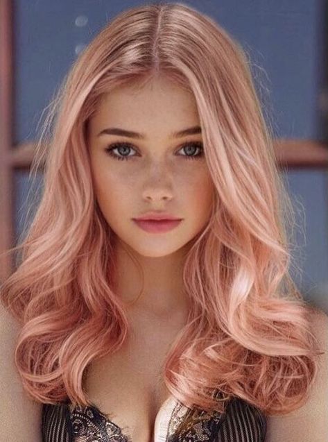 Blond Rose, Modeling Pictures, Light Pink Hair, Pink Blonde Hair, Strawberry Blonde Hair Color, Peach Hair, Spring Hair Color, Blonde Hair Color Ideas, Strawberry Blonde Hair