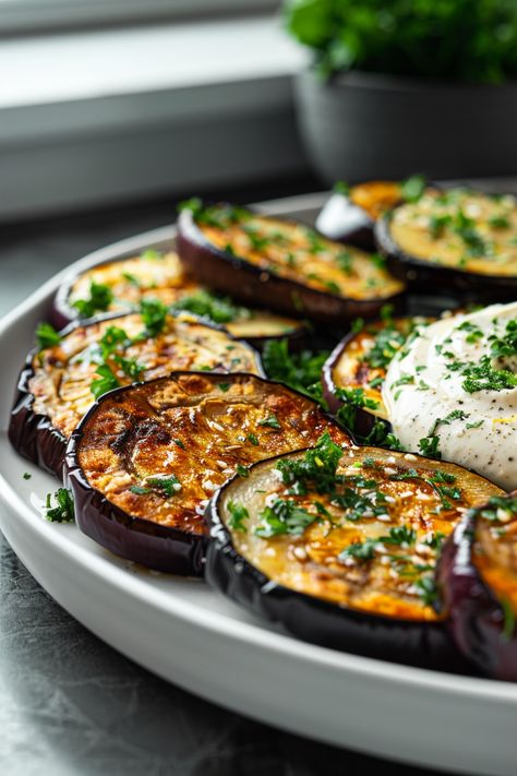 Delicious Keto Recipe: Roasted Eggplant with Lemon Tahini Dressing for Healthy Living #ketodiet #ketorecipes #lowcarb Low Fodmap Eggplant Recipes, Eggplant Chicken Recipes, Keto Eggplant, Greek Yogurt Dressing, Low Fodmap Diet Recipes, Low Carb Recipes Keto, Fodmap Diet Recipes, Lemon Tahini Dressing, Roasted Eggplant