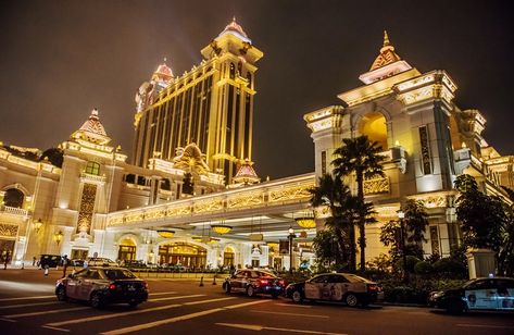 The city’s modern face … the Galaxy Macau casino and hotel Casino Exterior, Casino Entrance, Casino Building, Luxury Casino, Casino Poster, Interrior Design, Zhongli X Childe, Chinese City, Las Vegas Casino