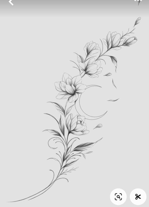 Flower Vine Tattoos, Wrap Around Tattoo, Wrap Tattoo, Vine Tattoos, Gothic Tattoo, Feminine Tattoo, Floral Tattoo Design, Side Tattoos, Leg Tattoo