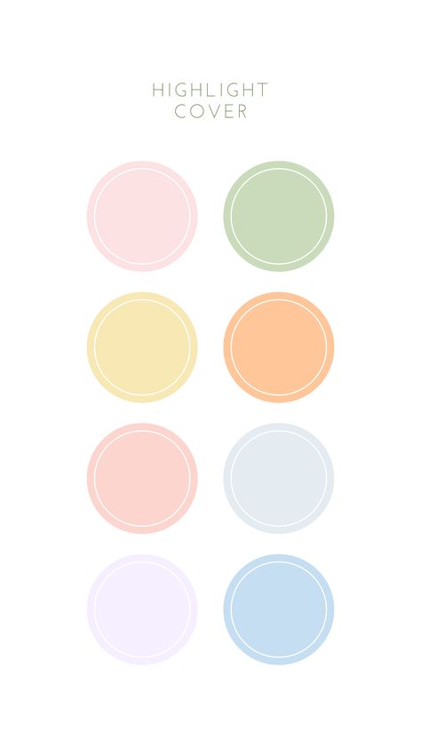 Pastel Colors Highlight Covers Instagram, Instagram Cover Highlights Icons Pastel, Pastel Ig Highlight Cover, Cute Cover Highlight Instagram, Highlight Covers Instagram Colorful, Cover Highlight Instagram Cute, Ig Cover Highlights Pastel, Color Icons Aesthetic, Cute Highlights For Instagram Stories