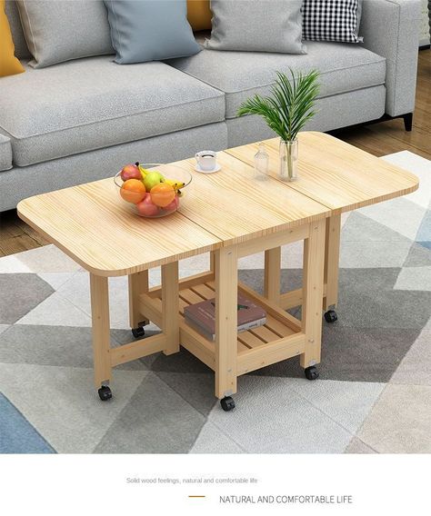 Simple Folding Dining Coffee Table Dual-Use Small Apartment Wood Side Movable Balcony Low Tea Table Multi-functional Storage - AliExpress Carbisdale Castle, Centre Table Living Room, Folding Coffee Table, Castle Scotland, Scotland Uk, Portable Table, Functional Storage, Center Table, Tea Table