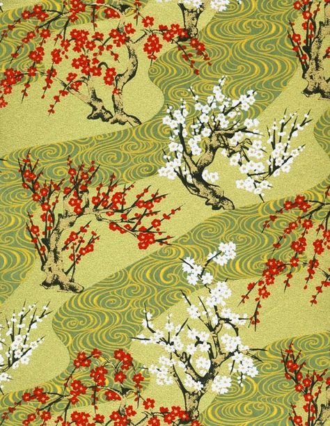 Japanese Chiyogami Yuzen Paper  approx A4 by Geraldinesupplyshop, $2.95 Kimono Patterns, Fabric Tiles, Chiyogami Paper, Green Kimono, Miniature Embroidery, Japanese Art Prints, Paper Place, Kimono Pattern, Japanese Textiles