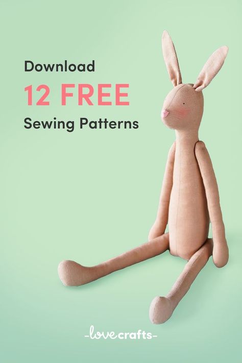 sewing toys patterns Rabbit Patterns Free Sewing, Doll Patterns Free Sewing Templates, Free Stuffed Animal Patterns, Doll Patterns Free Sewing, Pinterest Flowers, Angel Baby Patterns, Small Soft Toys, Bear Patterns Free, Tunic Sewing Patterns