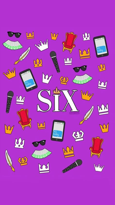 Six The Musical Phone Wallpaper, Six Wallpaper Musical, Six Musical Aesthetic, Six Musical Wallpaper, Musical Theatre Wallpaper, Six The Musical Art, Six The Musical Wallpaper, Musicals Wallpaper, Six The Musical Aesthetic