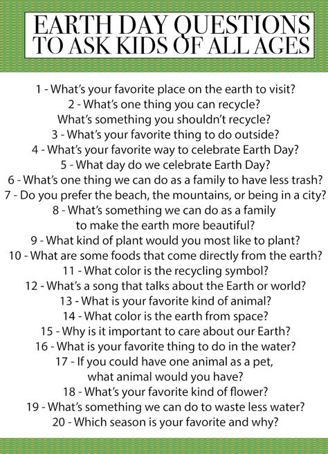 Earth Day quiz questions and activities to do with your kids! Loving this idea of sitting down with your preschooler or older kids and asking these questions! Earth Day Snacks, Spheres Of The Earth, Kindergarten Earth Day, Earth Day Bulletin Board, Do Questions, Earth Day Quiz, Kids Quiz Questions, Preschool Earth Day, Therapeutic Art Activities