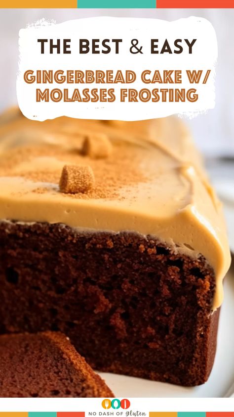 Delight in the festive season with our Gingerbread Cake with Molasses Frosting recipe. Packed with warm spices and topped with creamy frosting, it's the perfect holiday treat. Easy, delicious, and sure to be a hit at any gathering. Click for the full recipe and make your holiday gatherings unforgettable! Gingerbread Cake Frosting, Molasses Cake Recipe, Molasses Cake Old Fashion, Gingerbread Cake With Molasses Frosting, Gingerbread Frosting Recipe, Molasses Frosting, Easy Gingerbread Cake, Gingerbread Frosting, Christmas Cupcake Cake