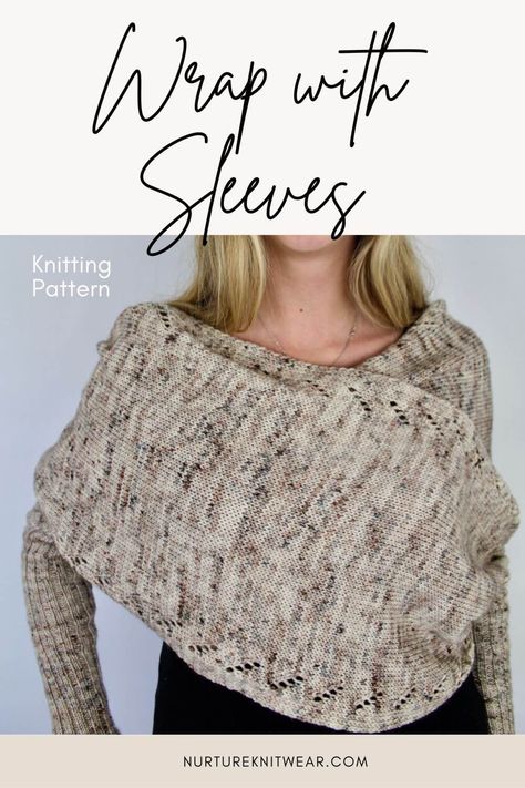 Wrap Sweater Pattern, Mosaic Knitting Patterns, Scarf With Sleeves, Knit Cables, Brioche Knitting Patterns, Knit Wrap Pattern, Easy Scarf Knitting Patterns, Fall Knitting Patterns, Free Knitting Patterns For Women