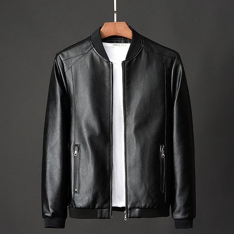 Jackets Fashion Casual, Mens Leather Clothing, Thermal Jacket, Motorcycle Jacket Mens, Pu Jacket, Leather Jacket Style, Pu Leather Jacket, Vintage Short, Vintage Blouse