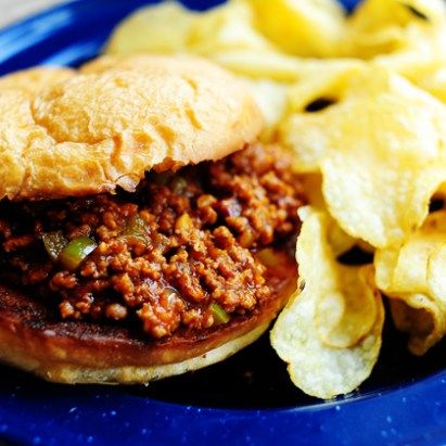 Sloppy Joes | The Pioneer Woman Pioneer Woman Sloppy Joes, Homemade Manwich, Kettle Cooked Chips, Ree Drummond Recipes, Homemade Sloppy Joes, Chipped Beef, Sloppy Joes Recipe, Sweet Meat, Pioneer Woman Recipes