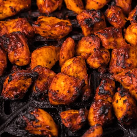 Air Fryer BBQ Chicken Bites - Fork To Spoon Bbq Chicken Bites Recipes, Bbq Chicken Bites Air Fryer, Chicken Bites Recipes Air Fryer, Barbecue Chicken Bites, Chicken Bites In Air Fryer, Chicken Bites Air Fryer, Bbq Sauce Chicken Breast, Air Fryer Chicken Bites, Air Fryer Bbq Chicken