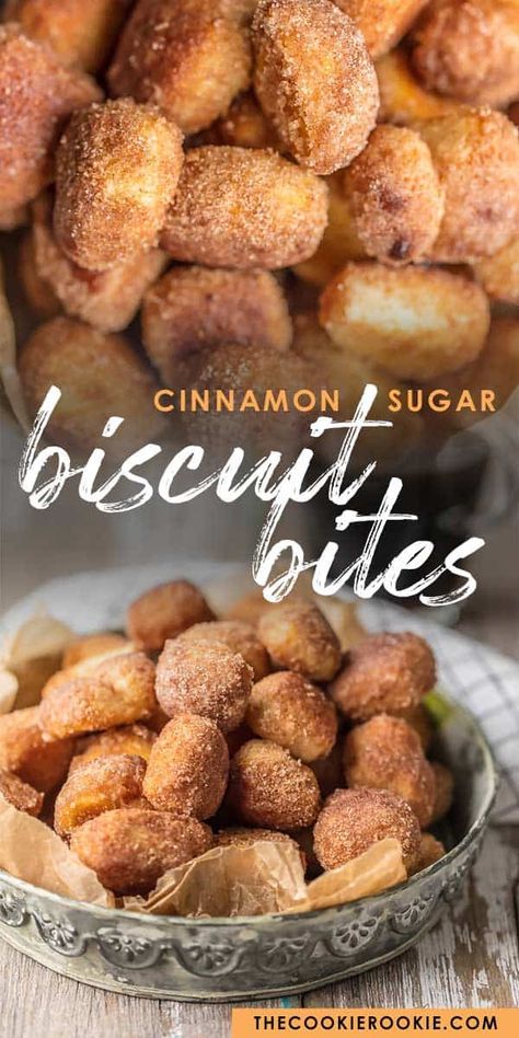 Stuff To Make With Biscuit Dough, Dessert Using Biscuit Dough, Simple Breakfast Snacks, Cinnamon Balls With Biscuits, Biscuits Sweet Desserts, Dessert Recipes With Biscuit Dough, Snacks With Cinnamon, Cinnamon Biscuit Recipe, Biscuit Bites Breakfast