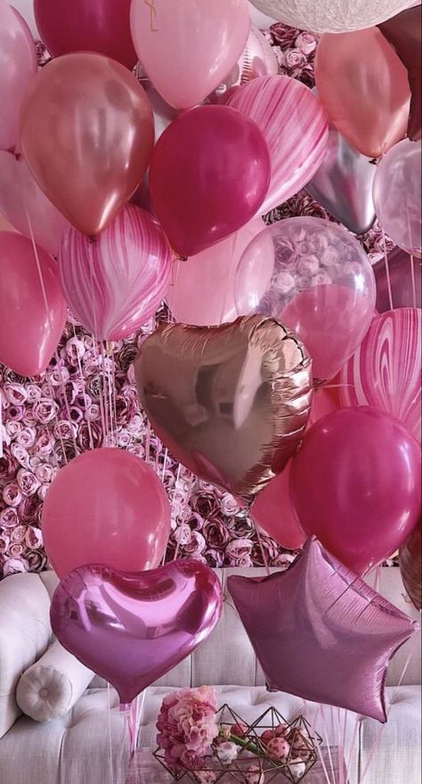 Balloons Pictures, Birthday Balloons Pictures, Pretty Balloons, Eye Makeup Images, Pink Bachelorette, Birthday Wishes Flowers, Birthday Goals, Happy Birthday Celebration, Happy Birthday Frame