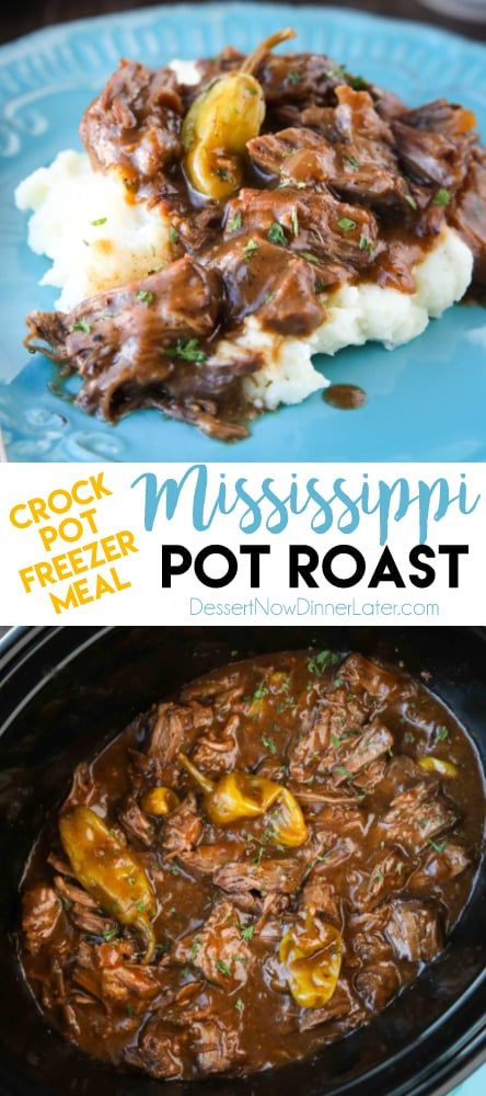 Mississippi Pot Roast Crockpot, Pot Roast Crockpot, Roast Crockpot, Easy Beef Recipes, Mississippi Pot, Beef Food Recipes, Freezable Meals, Freezer Friendly Meals, Freezer Meal Planning