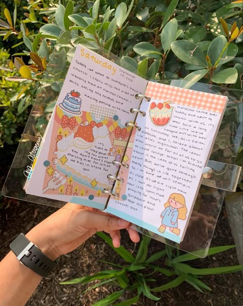 short lil journal entry 😊🌺 follow for more! #journal #binder 6 Ring Binder Journal Aesthetic, A6 Binder Journal Ideas, 6ring Binder Journal, Six Ring Binder Journal, 6 Ring Binder Journal Ideas, A6 Binder Journal, Binder Journal Ideas, 6 Ring Binder Journal, Bullet Journal Binder