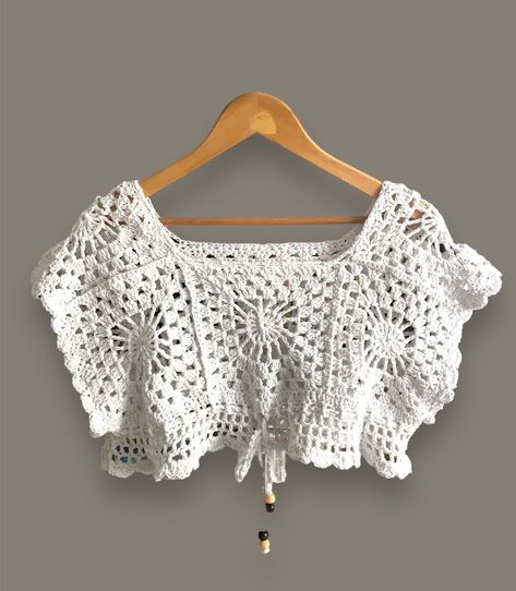 Granny Square Boho Top Crochet Top Granny Square Crop Top - Etsy Triangle Granny Square Top, Granny Square Summer Top, Crochet Square Top, Top Granny Square Crochet, Granny Square Top Pattern, Crochet Top Granny Square, Granny Square Crochet Top, Granny Square Crop Top, Square Crop Top