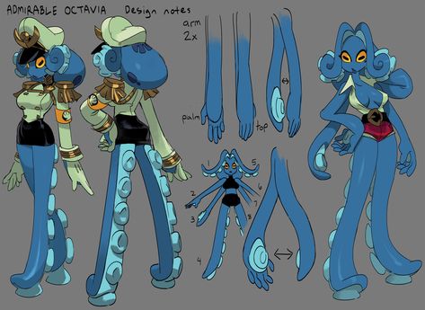 Character Design Octopus, Spider Character Design Concept Art, Lobster Character Design, Fictional Species Ideas, Octopus Fursona, Diver Character Design, Shark Oc Art, Octopus Human, Octopus Character Design