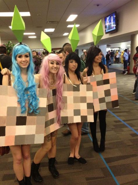 21 Creative Group Costume Ideas for Girls | Brit + Co Creative Group Costumes, Sims Costume, 3 People Costumes, Best Costume Ever, Diy Kostüm, Creative Costumes, Group Costumes, Group Halloween Costumes, Fantasias Halloween