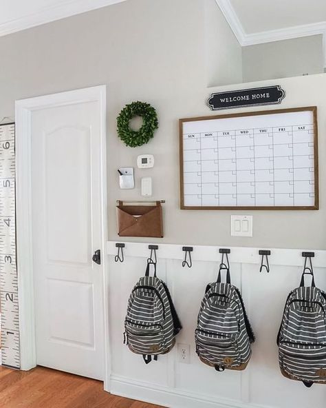 5 Family Command Center Ideas - Organized-ish by Lela Burris Vstupná Hala, Home Command Center, Drop Zone, Hal Decor, Decor Eclectic, Entryway Storage, Florida Living, Farmhouse Decoration, Entryway Ideas