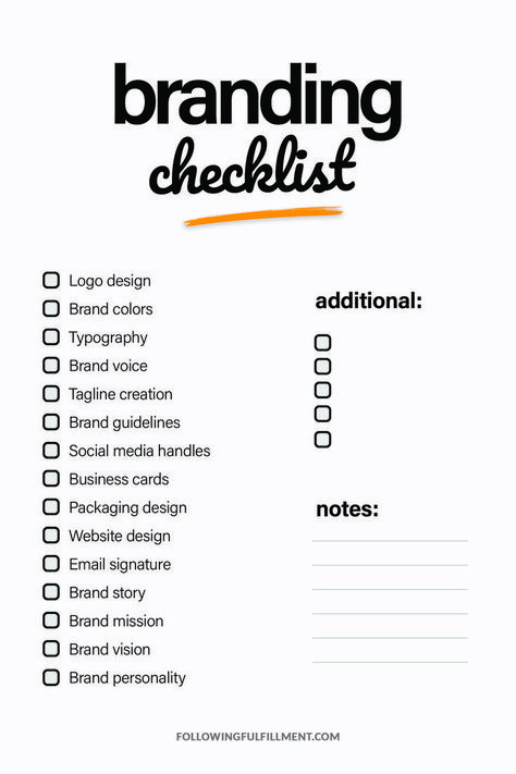 CLICK TO DOWNLOAD THE CHECKLIST IN HD! Create a strong brand identity with our comprehensive branding checklist. Nail down your brand messaging, visuals, and strategy to stand out from the competition. #branding #checklist Branding Checklist, Business Plan Outline, Business Strategy Management, Alphabet Logo, Visuell Identitet, Brand Marketing Strategy, Business Branding Inspiration, Desain Buklet, Startup Business Plan